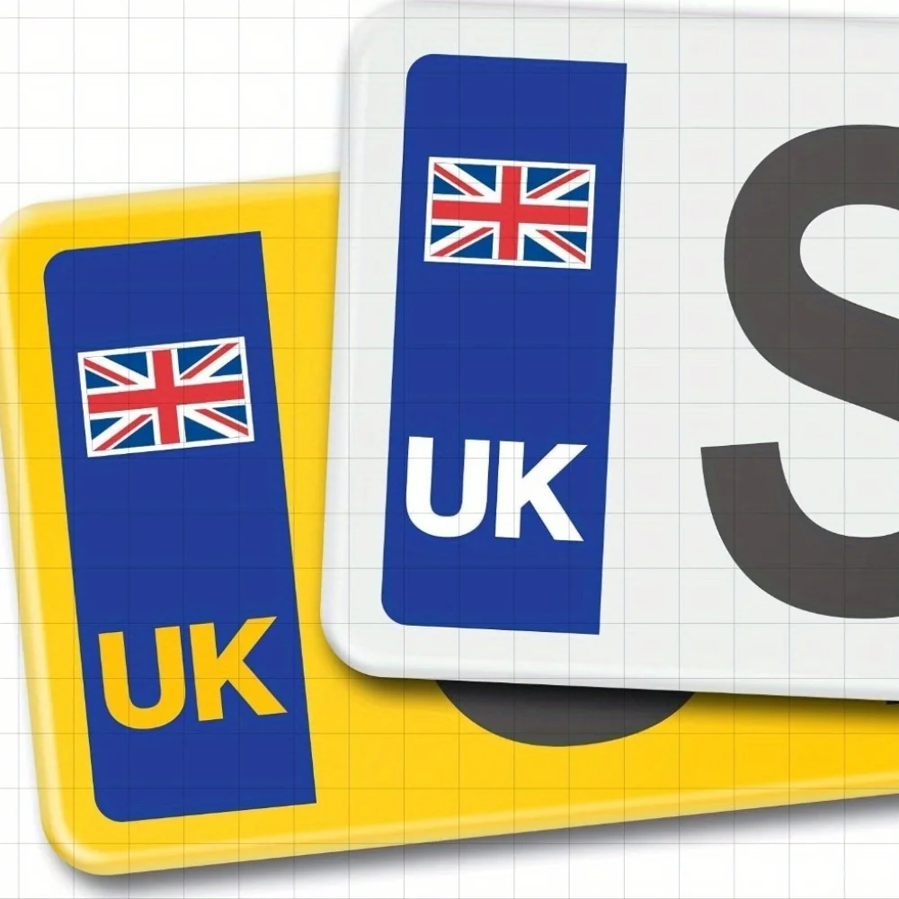 

Autocollants en vinyle pour plaques d'immatriculation de voiture - Robuste Union Jack et design UE-Parfait pour les autocollants