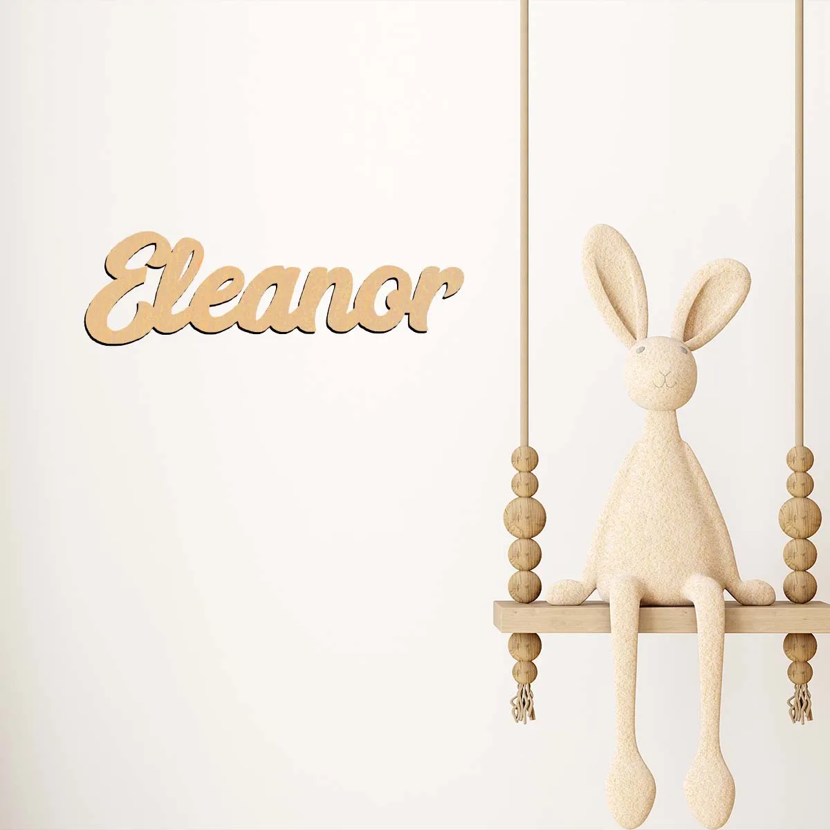 1개 사랑스러운 엘레노어 예시 맞춤형 텍스트 나무 장식 나무 간판 목재 소재 웨딩.발렌타인데이 장식