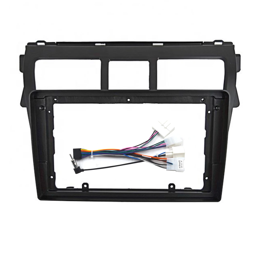 2 Din Android Head Unit Car Radio Frame Kit For Toyota Yaris Vios 2006-2012 Belta Auto Stereo Dash Fascia Trim Bezel Faceplate