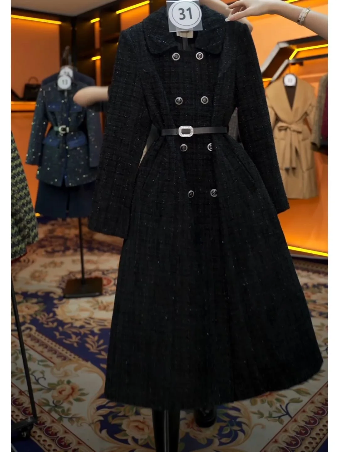 

Bla Long Thiened Comfortable Autumn Winter Outerwear for Women Sli Meat Covering Coat Commute Friendly