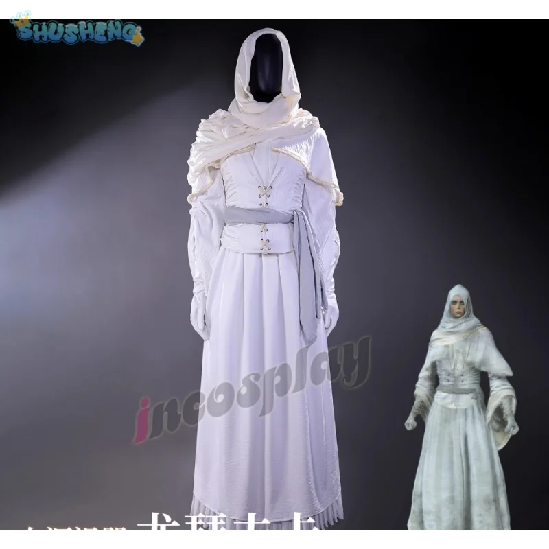 

Bloodborne Iosfks Косплей Костюм Iosefka's Clinic белая церковная форма перчатки платок пояс рубашка жилет шаль костюм на Хэллоуин