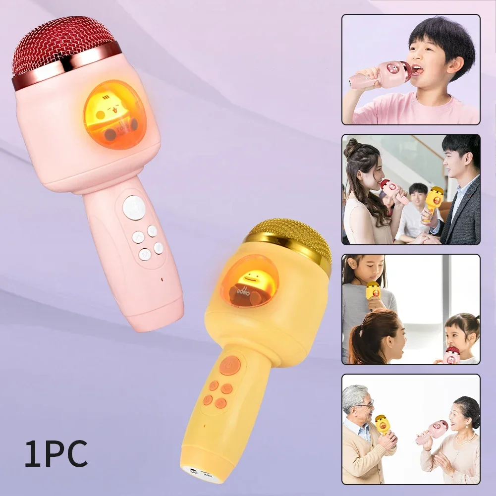 

Kid Karaoke Wireless Microphone Bluetooth Compatible Player KTV Cartoon Singing Gift Handheld Portable Speaker Christmas Gift