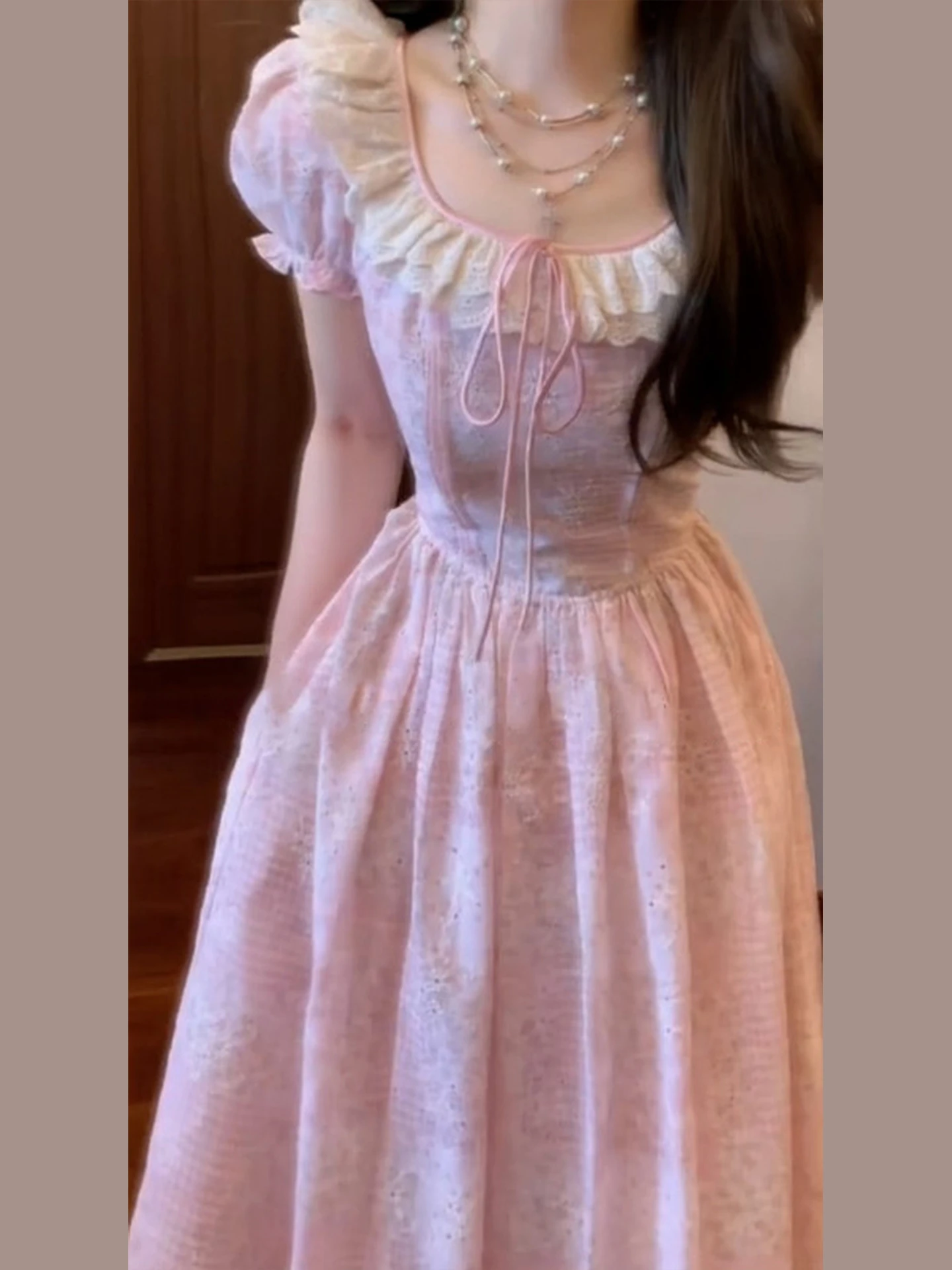 Ele rose bulle Sve Dr femmes longue été nouveau Sle Ci trajet décontracté Cam Tour op a-ligne Stand Fit