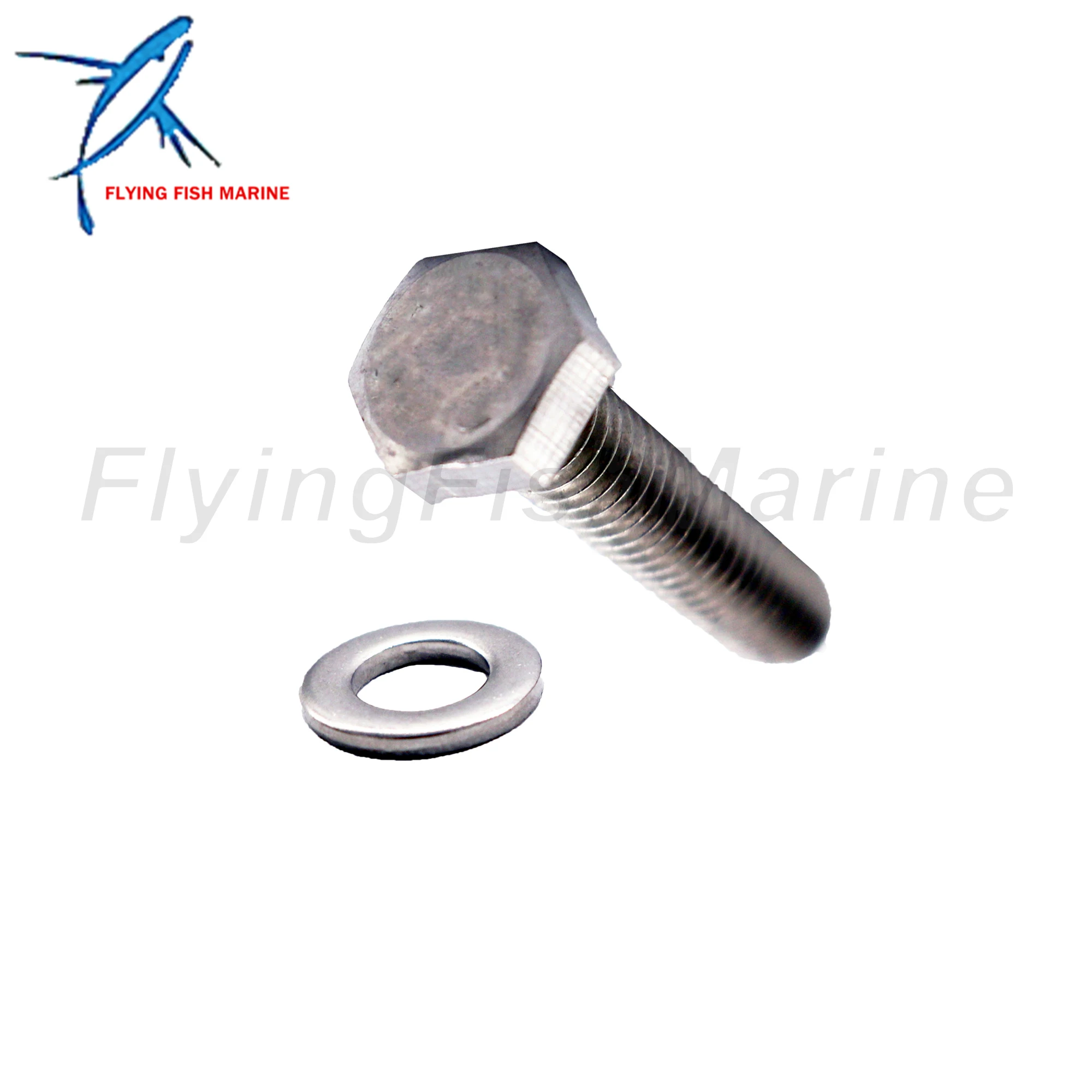 Outboard Motor 9101035620M 9101135620M 9101E35620M Screw Bolt with Washer for Tohatsu Nissan, 95895-06020 95D95-06020 for Yamaha