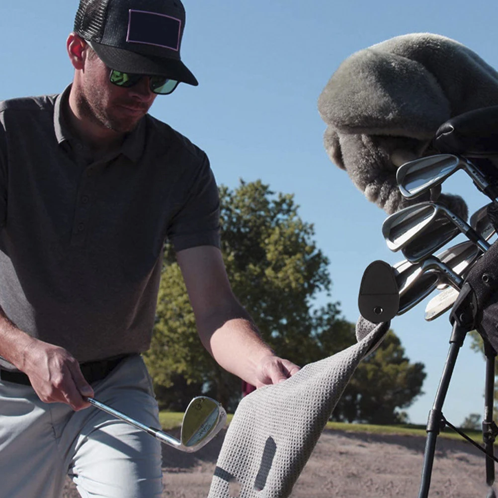 

Microfiber Golf Towel Durable Ball Cleaner Portable Supplies Magnetic Easy Wash Reusable Grey Sports Golfs Accessories Training