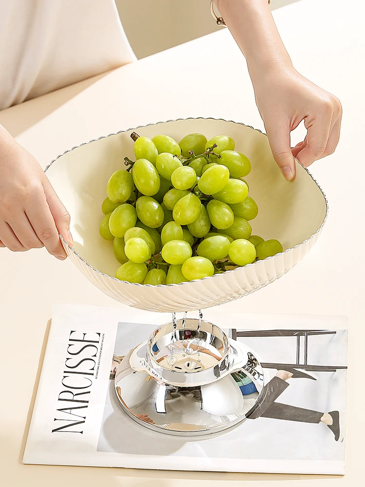 

Элегантная подставка для фруктов класса люкс, матовая, для гостиной, кофейного столика, домашнего использования, тарелка для демонстрации закусок, премиум-класс, эстетичная.