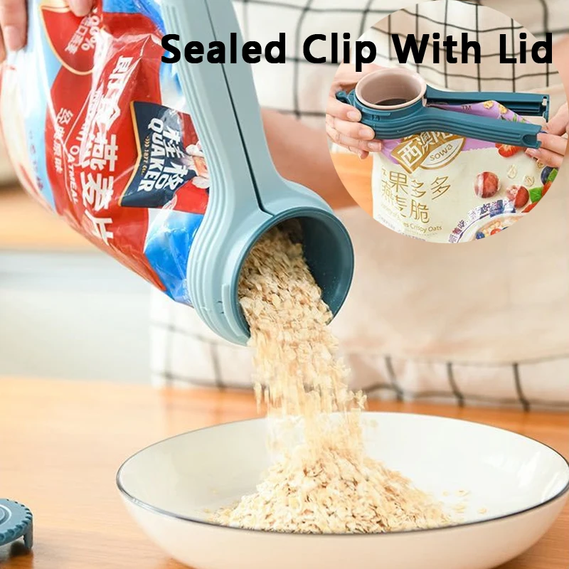 Reuseable Bag Clip Snack Fresh Food Storage Sealing Kitchen Mini Sealer Food Clip with Cap Type Spray Nozzle Moistureproof