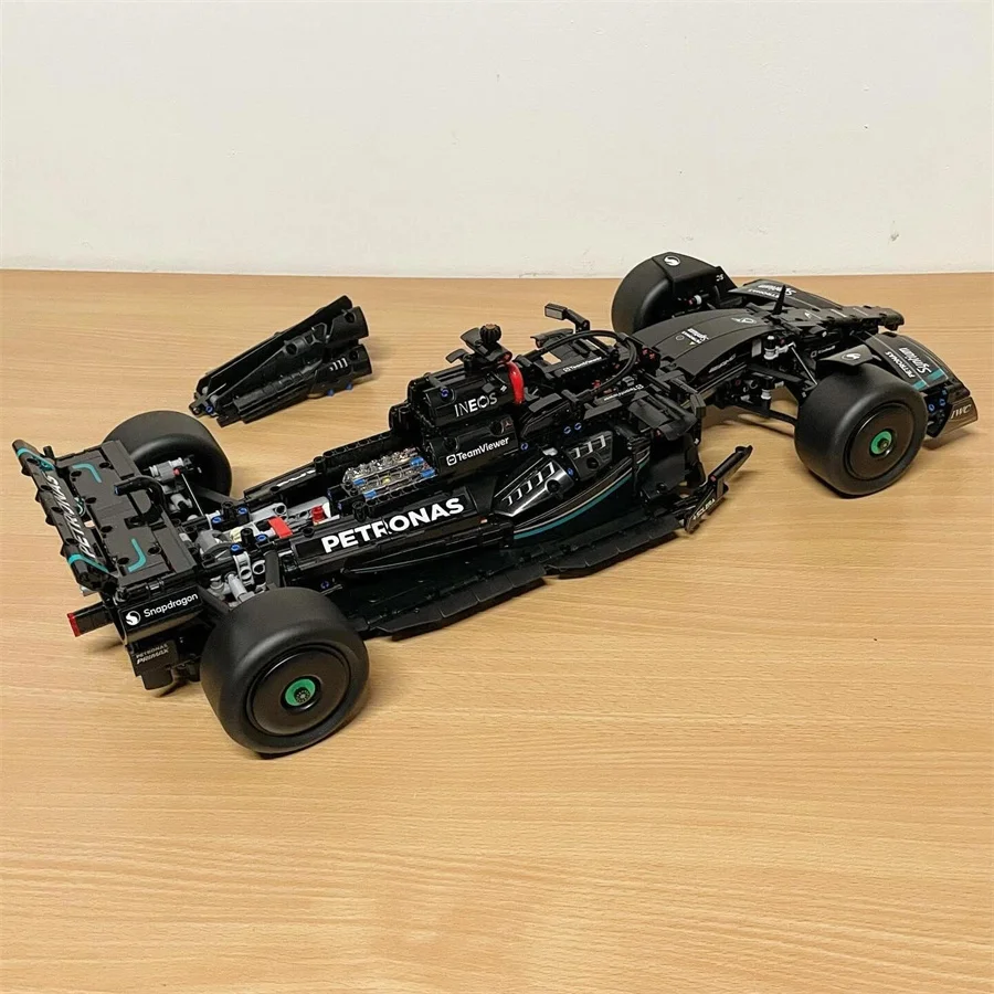 MOC 1:8 Black Formula City Speed Racing Car Building Blocks Bricks Famous Sport Vehicle Model Boy Assembly Toy for Kid Gifts