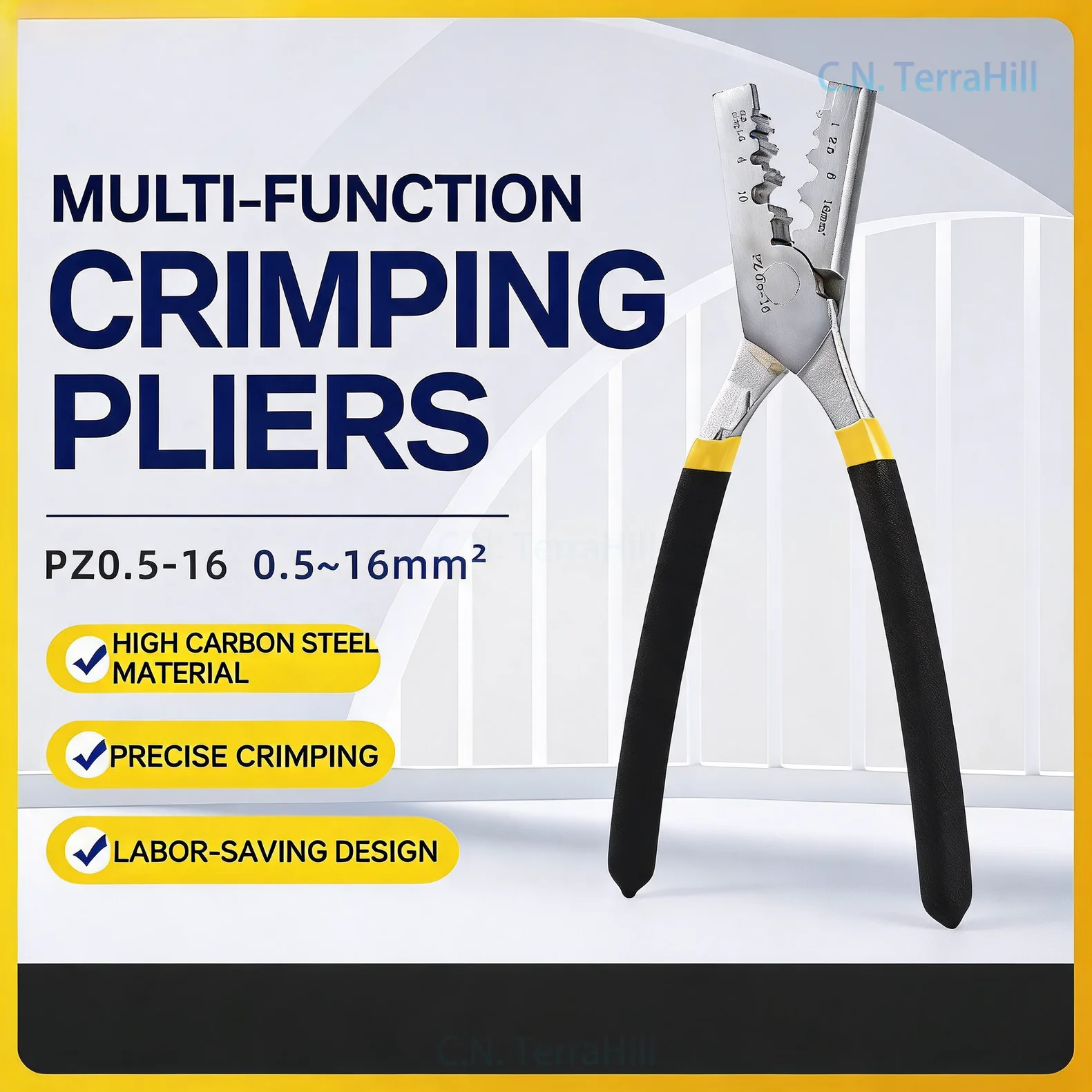 German Style Crimping Tool PZ0.5-16VE Manual Wire Ferrule Crimper for Electrical Cable End Sleeves