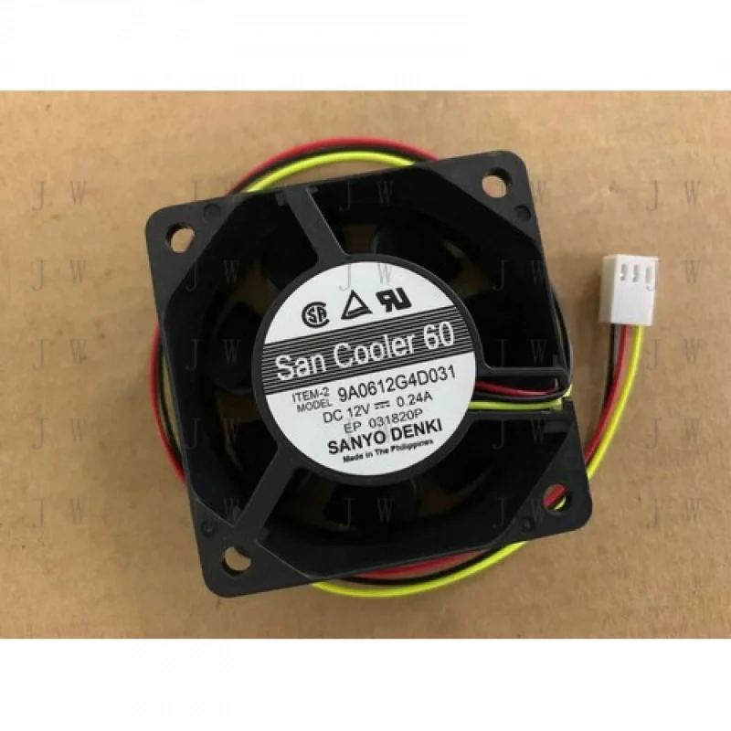 DDJ for SANYO 9A0612G4D031 Axial fan DC12V 0.24A 5600rpm 39DB 60*60*25mm 3pin #MD95 QL