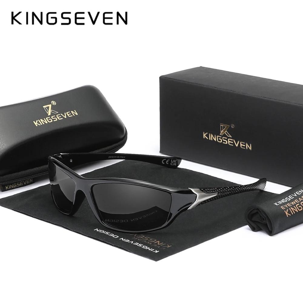 

KINGSEVEN Polarized Mirror Lens Sunglasses New Riding UV400 Blocking Eye Protect Biking Men Glasses Women TR90 Classical Eyewear