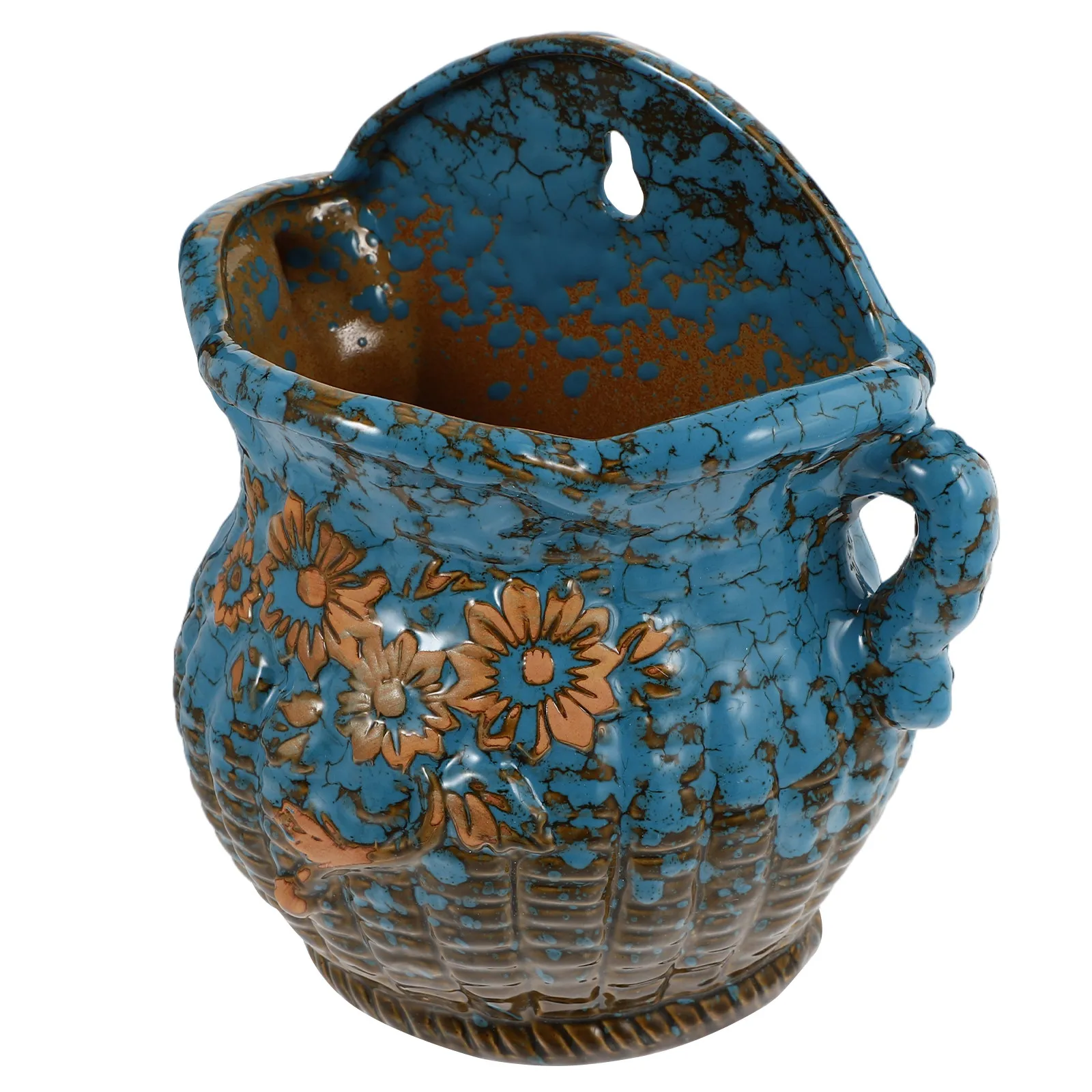 

Стильный настенный керамический горшок для суккулентов и цветов, декоративное кашпо для растений, подвесное кашпо для бонсай, современный декор для дома