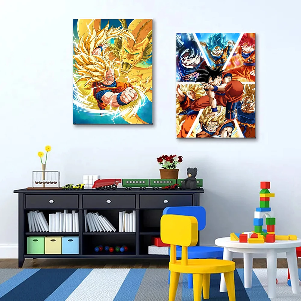 لوحة فنية ماسية غوكو 5D، مطرزة - مراجعة Resin Art Goku وسعره
