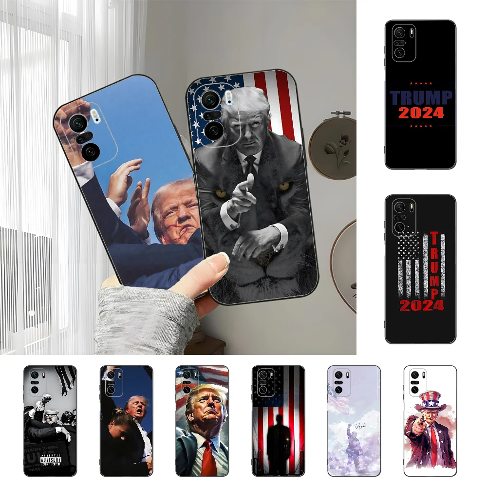 Donald Trump 2024 Phone Case For Xiaomi 11 Redmi Note 11 5G 8T 9A 9 10T Note8Pro Note9 12SUltra Black Case