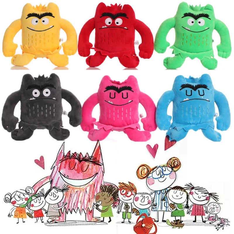 

15cm Colorful Monster Plush Toys Soft Stuffed Dolls With Expression Monster Plushie Decoration Pillow Christmas Birthday Gifts