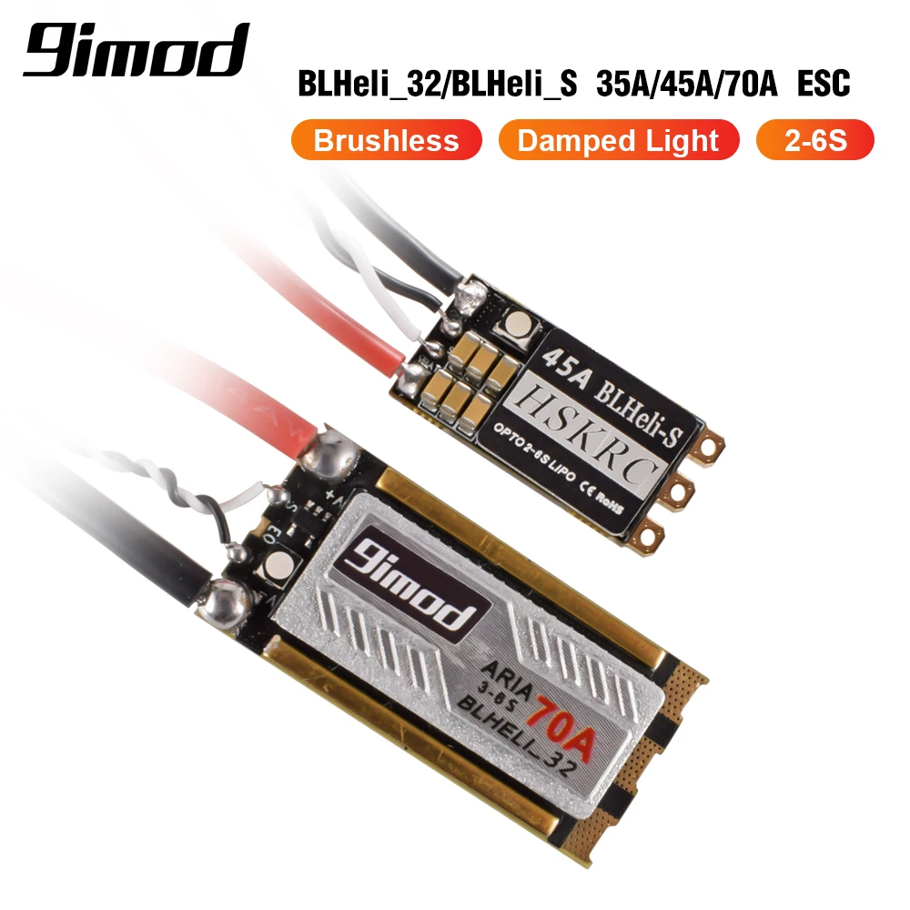 9IMOD 35A/45A/70A Brushless ESC BLHeli_32 BLHeli_S 2-6S Lipo Electronic Speed Controller for RC FPV Racing Drone Quadcopter