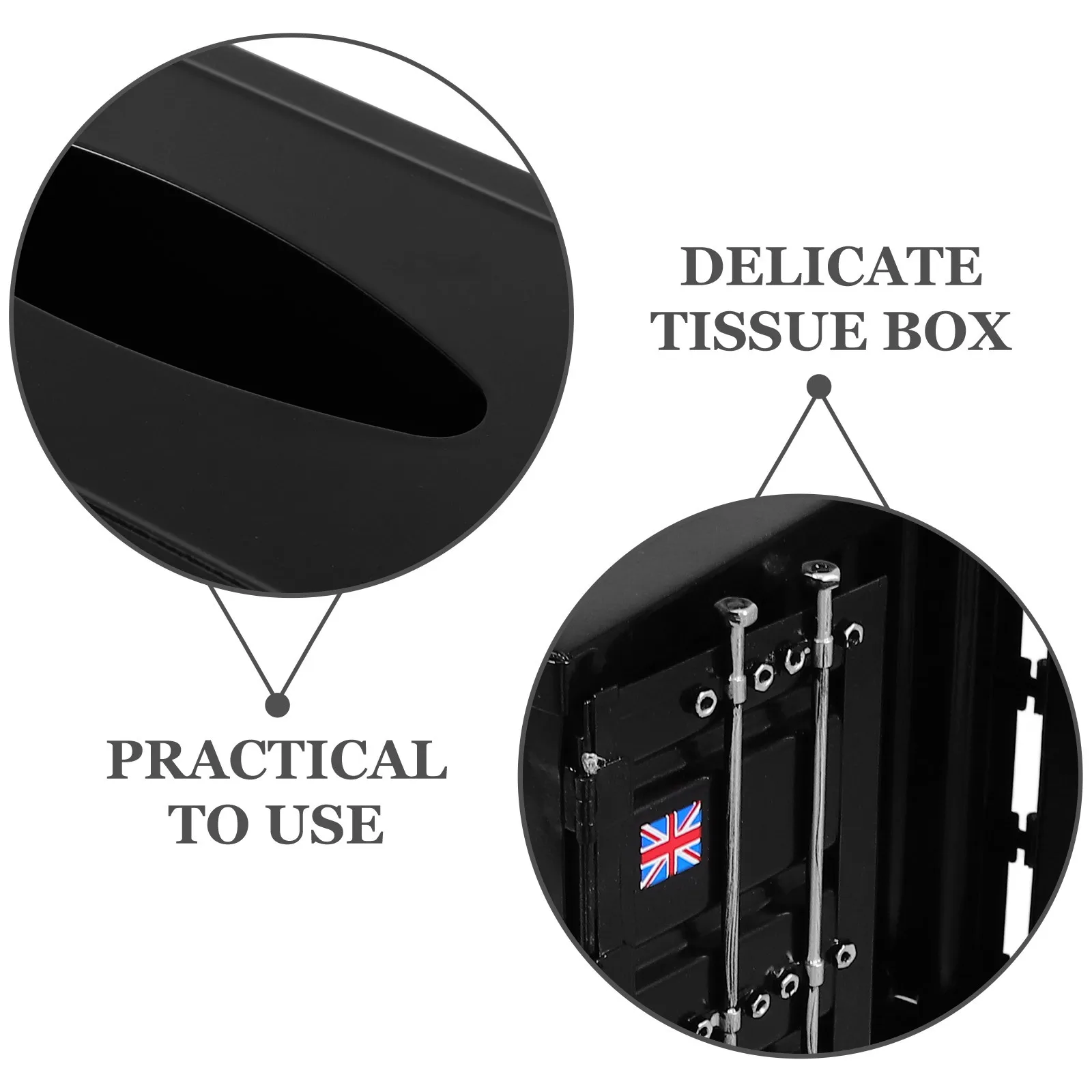 

LABRIMP Iron Box Tissue Organizer Dispenser Cover Napkin Holder Desktop Towel Stand Replacement Key for Facial Tissues