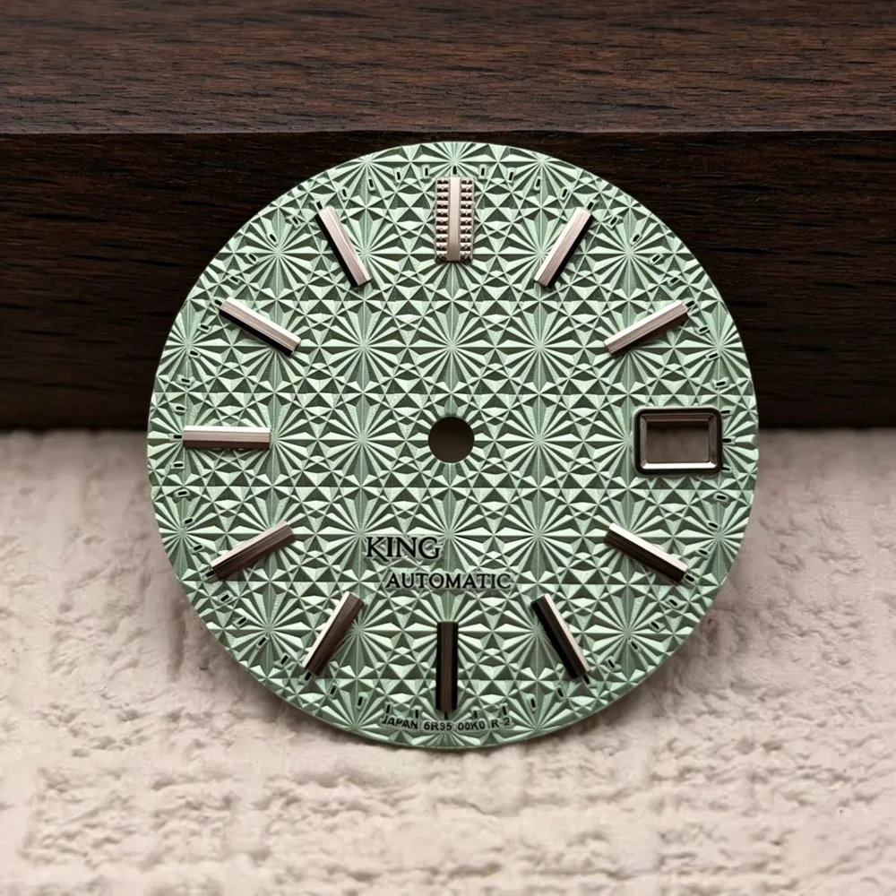 28.5mm NH35 dial S dial, no lume KING snowflake pattern dial, compatible with NH35/NH36 movements