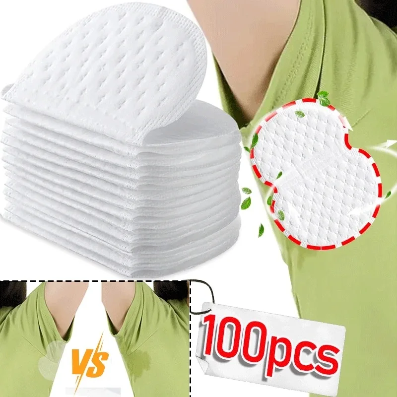 100/10pcs Underarm Pads Dress Clothing Perspiration Deodorant Pads Armpit Care Sweat Absorbent Pads Deodorant for Women Men