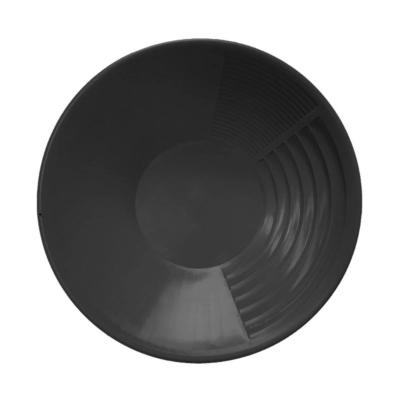 

652F Upgrades Hand Operated Gold Mining Pans High Efficiency Black Plastic Gold Pans Enhances Thickness for Gemstones Sifting