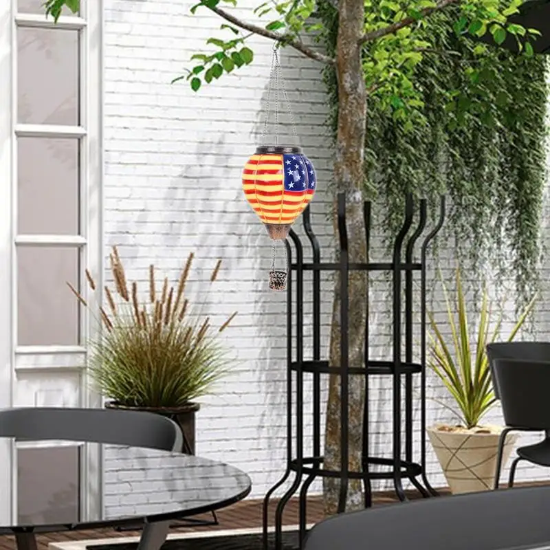 Linterna Solar de aire caliente impermeable, Lámpara decorativa para colgar, luces de exterior para césped