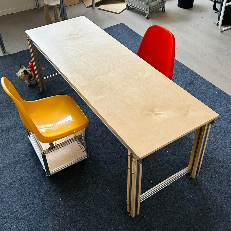 Birch marine board home desk office computer table and chair combination aluminum profile long table conference table