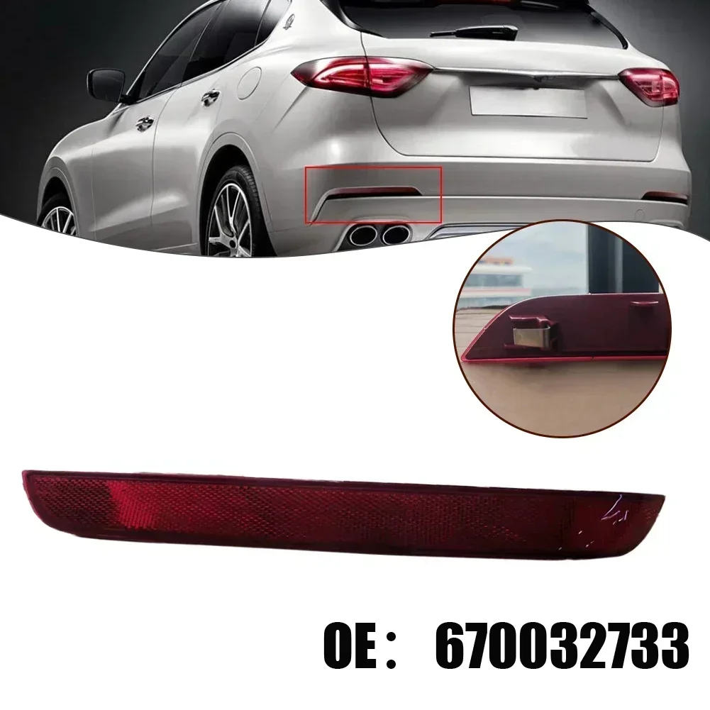 

Rear Bumper Light Reflector For Maserati Levante 2017-2020 Left Back Bumper Reflective Fog Lamp ABS Day Driving Red Lights Parts