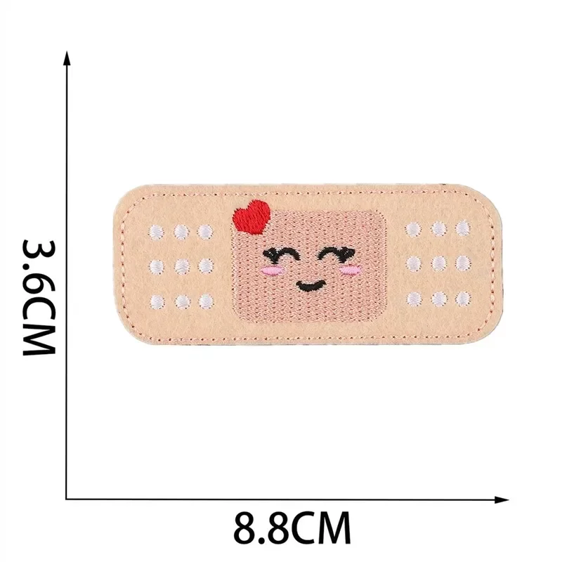 Embroidered Patch Iron On Patches for Clothing Pocket Heart Clothes Stickers Fabric Sewing Thermal Adhesive Applique Fusible