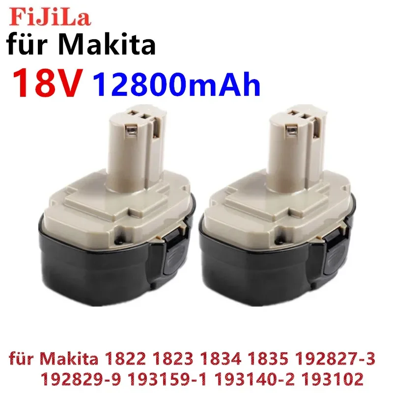 

Neue 18V 12800mAh Ni-Mh Ersatz Batterie für Makita 1822 1823 1834 1835 192827-3 192829-9 193159-1 193140-2 193102