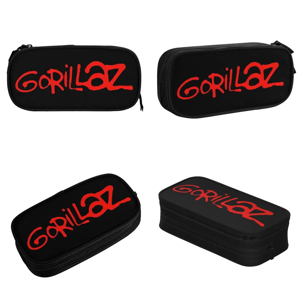 Imagem -02 - Gorillaz Pencil Cases Pencil Pouch Pen Holder para Estudantes Grande Capacidade Bags Papelaria Escolar Zipper