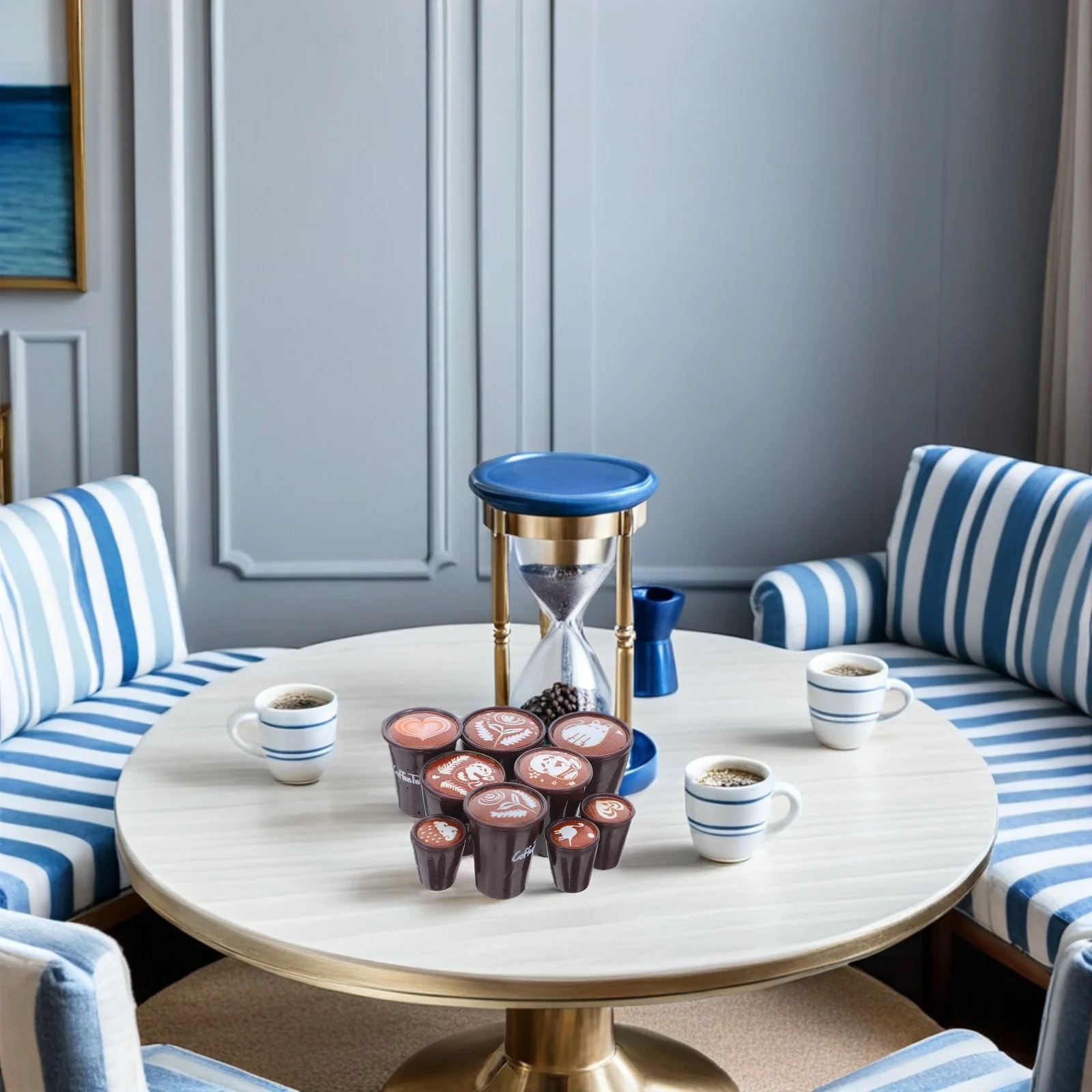 

Набор из 90 миниатюрных кофейных чашек из смолы для латте-арта в японском стиле для декора кукольного домика и микроландшафта