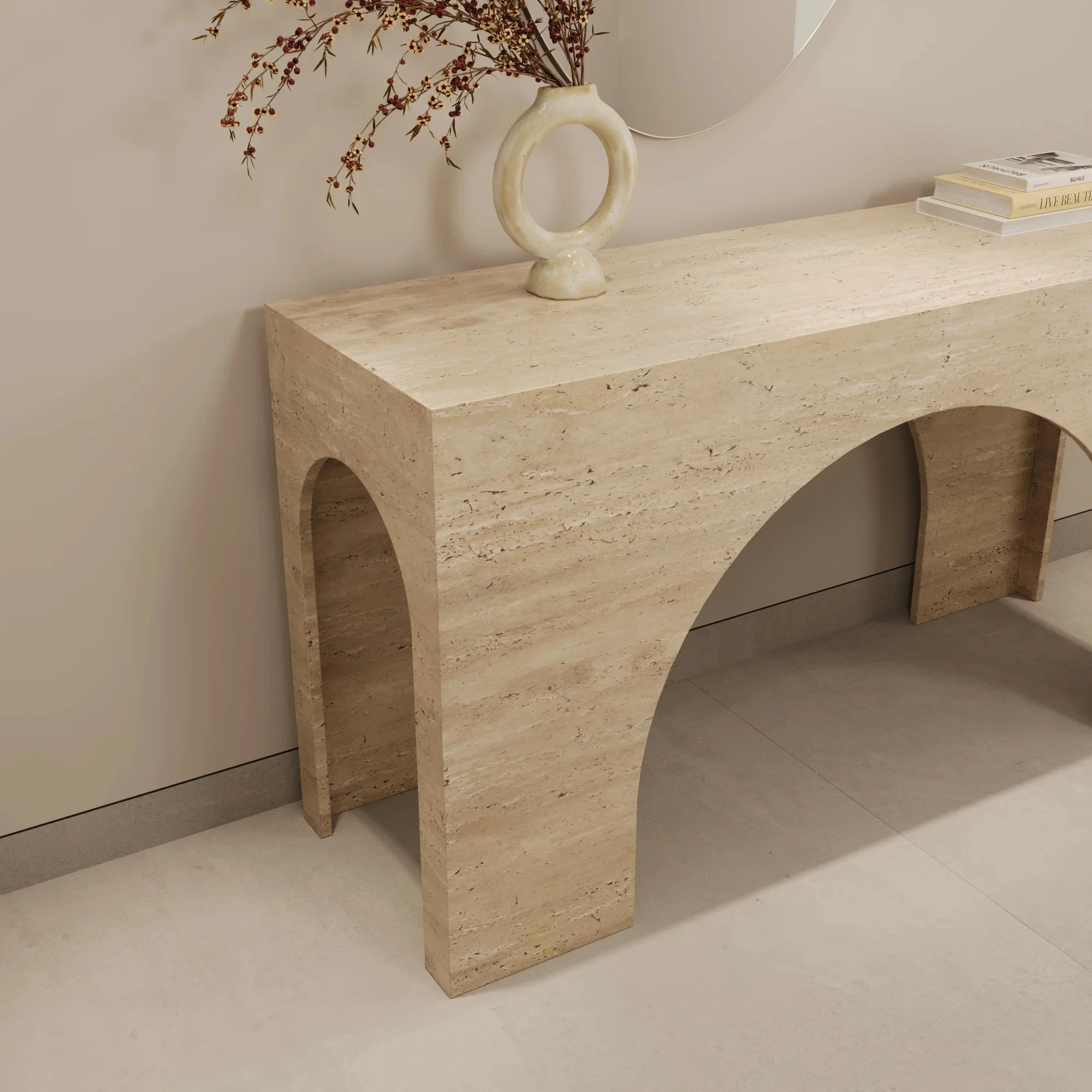 &d FURNITURE Stolik konsolowy z marmuru Shangrila Green