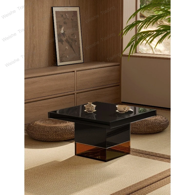 Second-hand style coffee table, living room, light luxury, high-end tea table, dining table, dual-purpose small apartment