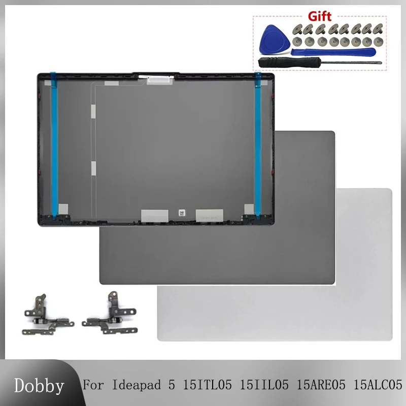 New For Ideapad 5 15ITL05 15IIL05 15ARE05 15ALC05 2020 2021 LCD Lid Screen Back Cover Front Bezel Hinges Metal Silver Laptop Top