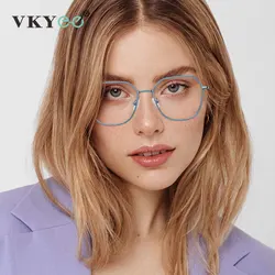 VKYEE Retro Anti Blue Light Blocking Reading Glasses for Women Men Computer Glasses Frames 1.56 Optical Prescription Eyeglasses