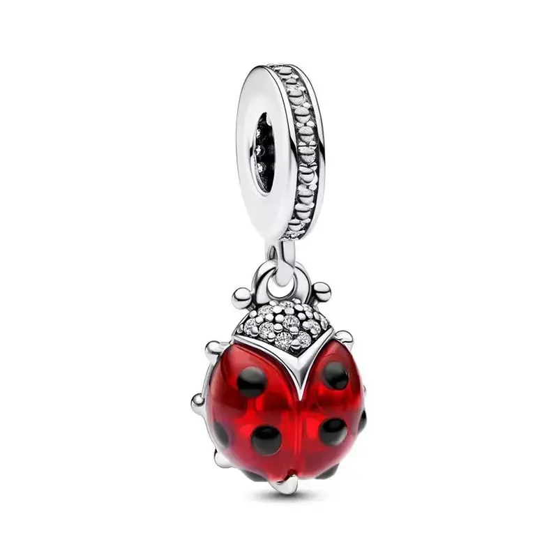 Buchstaben-Mama-Anhänger S925 Reines Silber Vogel Herz Sonne Mond Charm Schlangenkette Perlen Accessoires Damenschmuck Geschenk – Detail 6