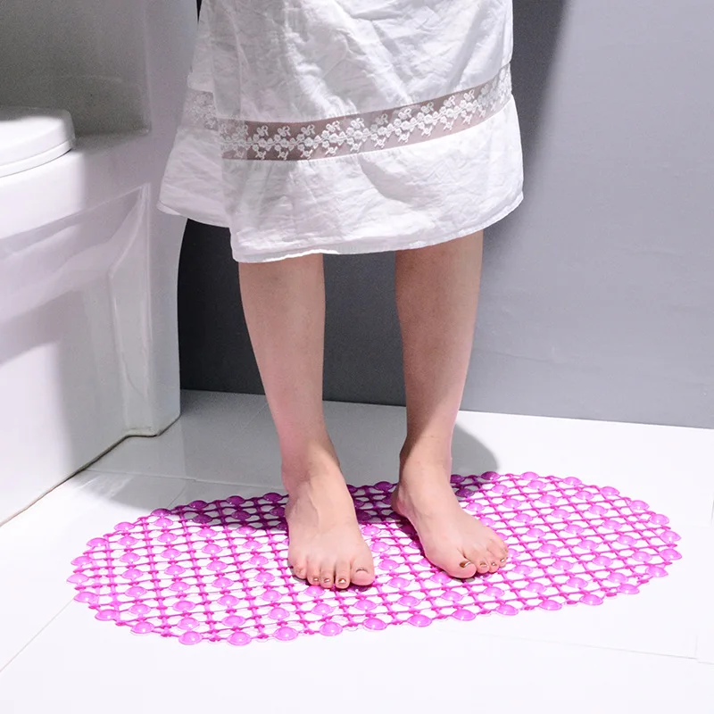 Shower Bath Mat Bath Tub Pad Household Bathroom Hollow Hydrophobic Thicken Anti Slip Pad Suction Cup Bathtub Massage Foot Pad