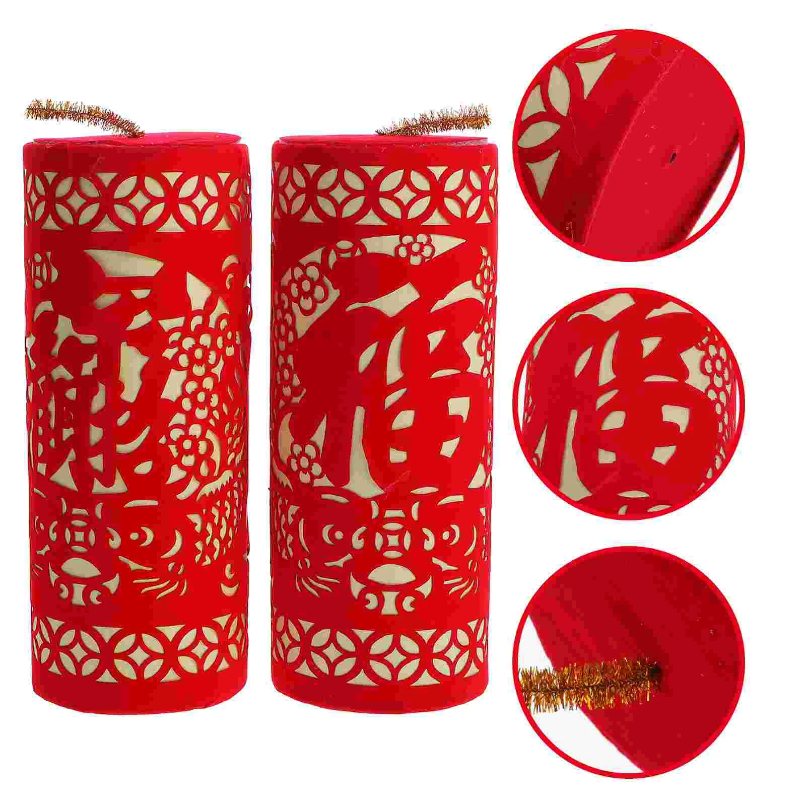 

Spring Simulated Firecrackers Ornaments Festival Decorations Chinese Style Scene Layout Prop China