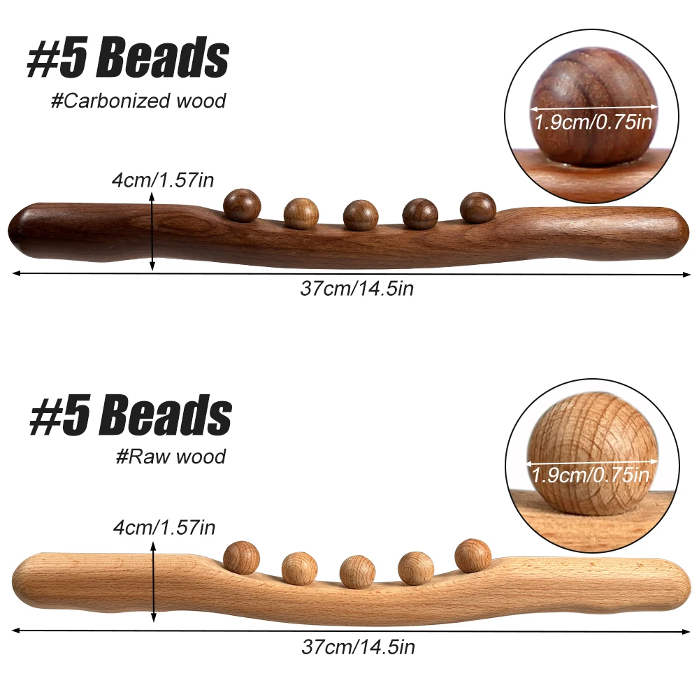 Wood Stick Massage Tools, Lymphatic Drainage Massage Stick, Stomach Cellulite Massager, Myofascial Release Tool, Body Sculpting