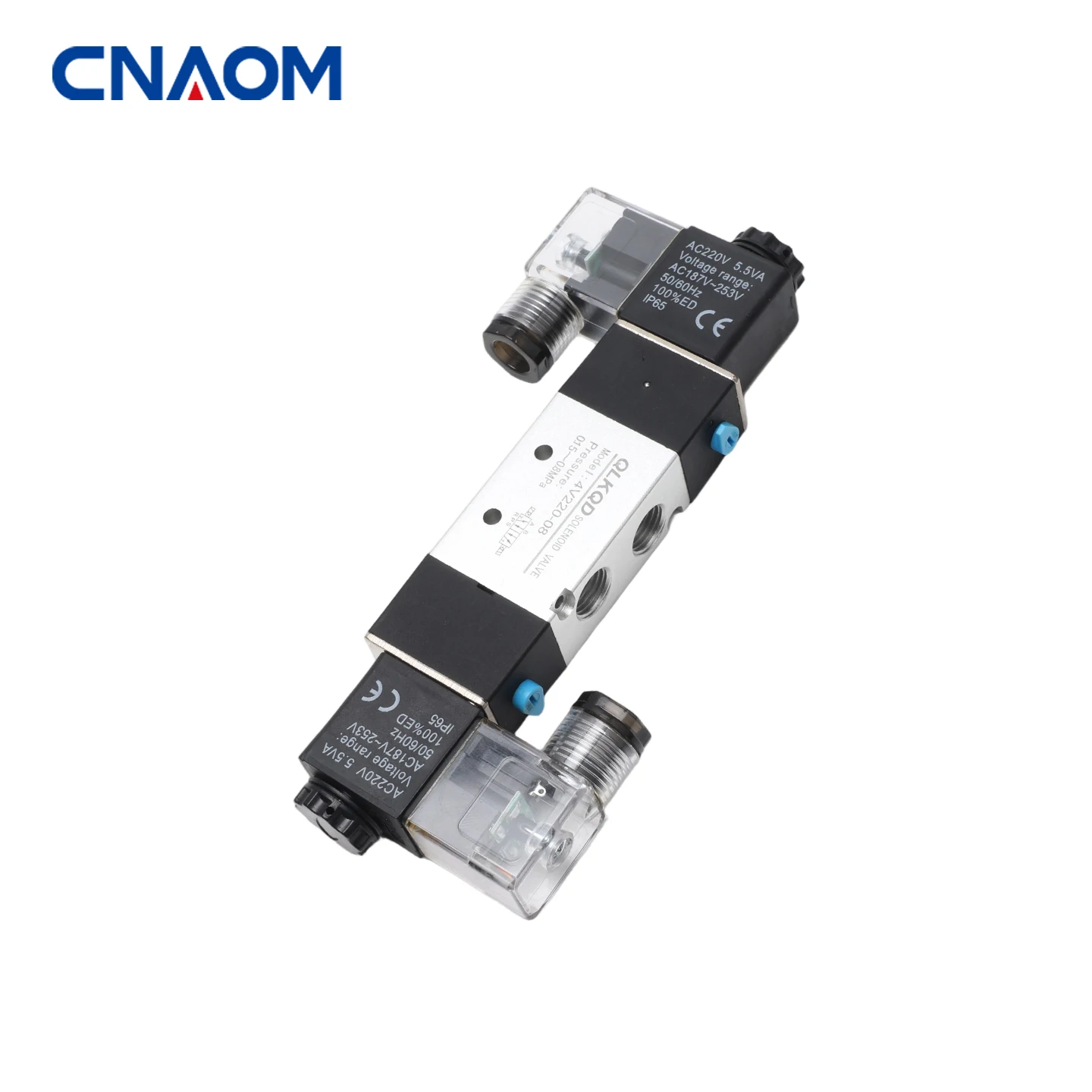 High Quality Solenoid Valve 220V Pneumatic 4V220-08 Air 5 way 2 Position 1/4&quot Coil Alloy Internal DC 12V DC 24V AC110V