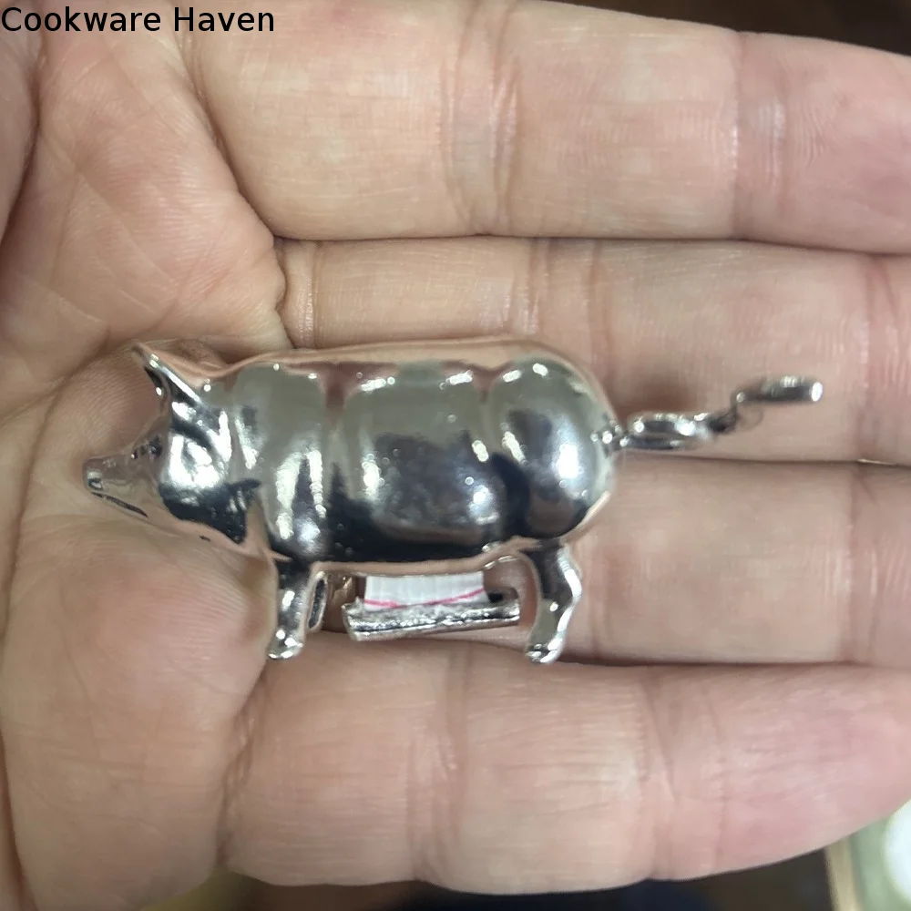 Portable Metal Pig Mini Tape Measure Unique Vintage Pig Statue Tape Measure Pigs Figurine Animal Tape Measure Sewing Tool