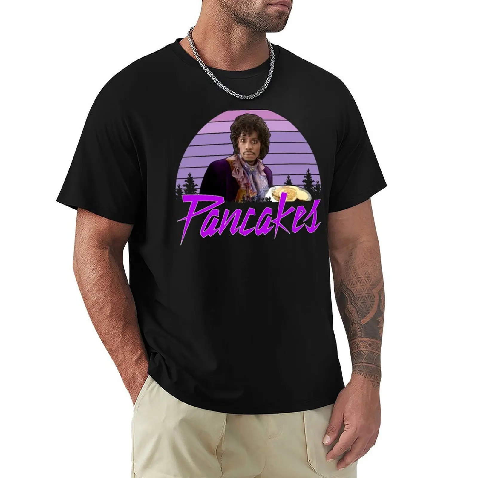 Pancakes Dave Chappelle Prince Chappelle_s Show T-Shirt Outdoor Sports Short Sleeve Top