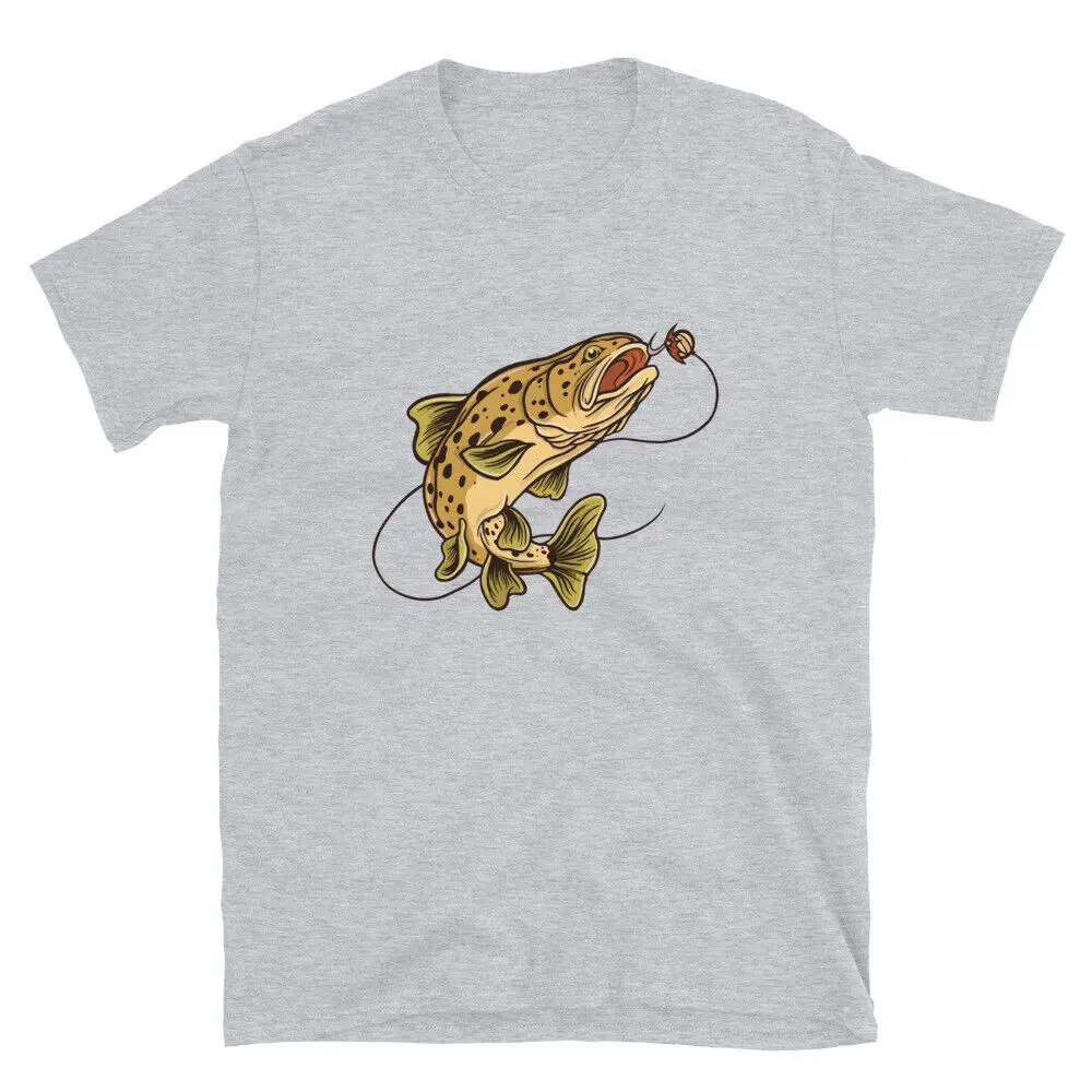 Brown Trout Fishing Father's Day Novelty Gift Short-Sleeve Unisex T-Shirt