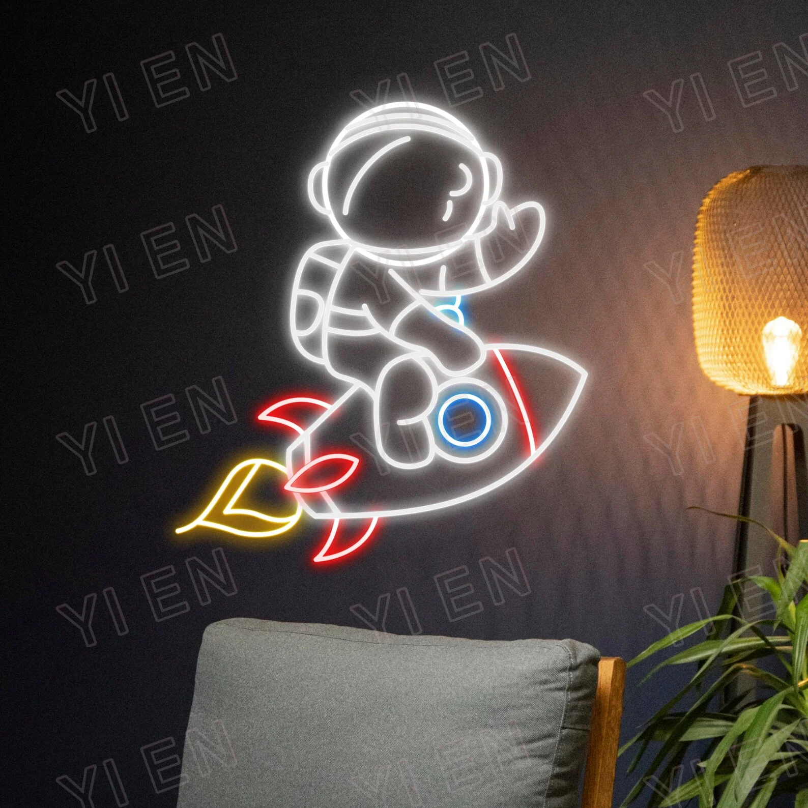 

Astronaut Rocket Neon Sign, Spacecraft Astronaut Led Sign, Astronaut Spaceship Neon Light, Space Ship Spaceman Led Light, Room W