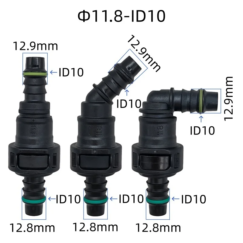 11.8-ID10 auto fastner male and female joint 11.8mm fuel line quick connector plastic fuel hose fittings 1set a lot
