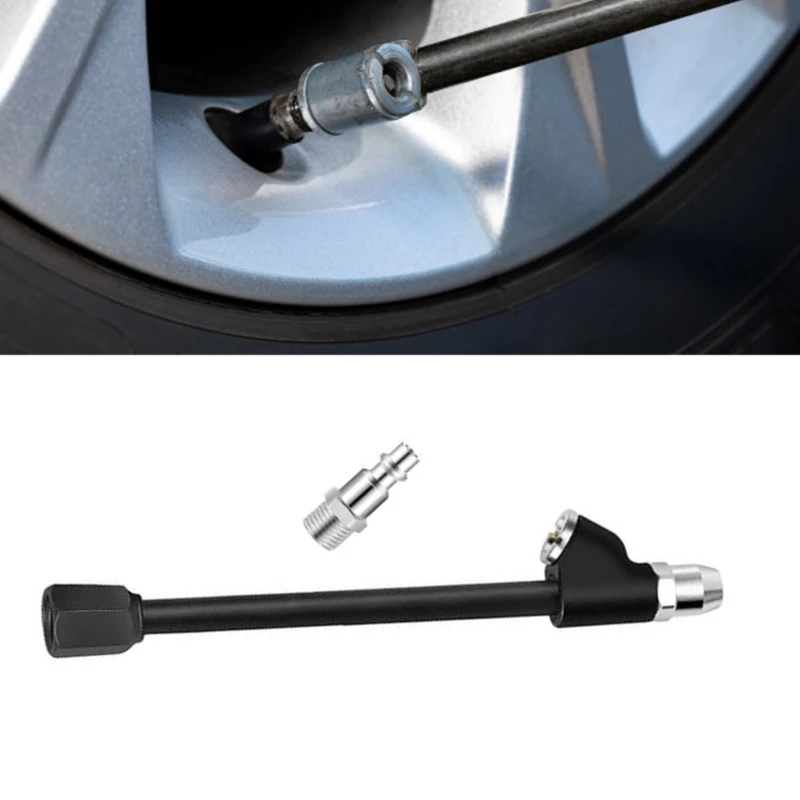 

2 Way Connection Self-Locking Air Chuck 1/4Inch Double Head Air Chuck for Car Motorcycle Tire Inflator Gauges Air Compressor