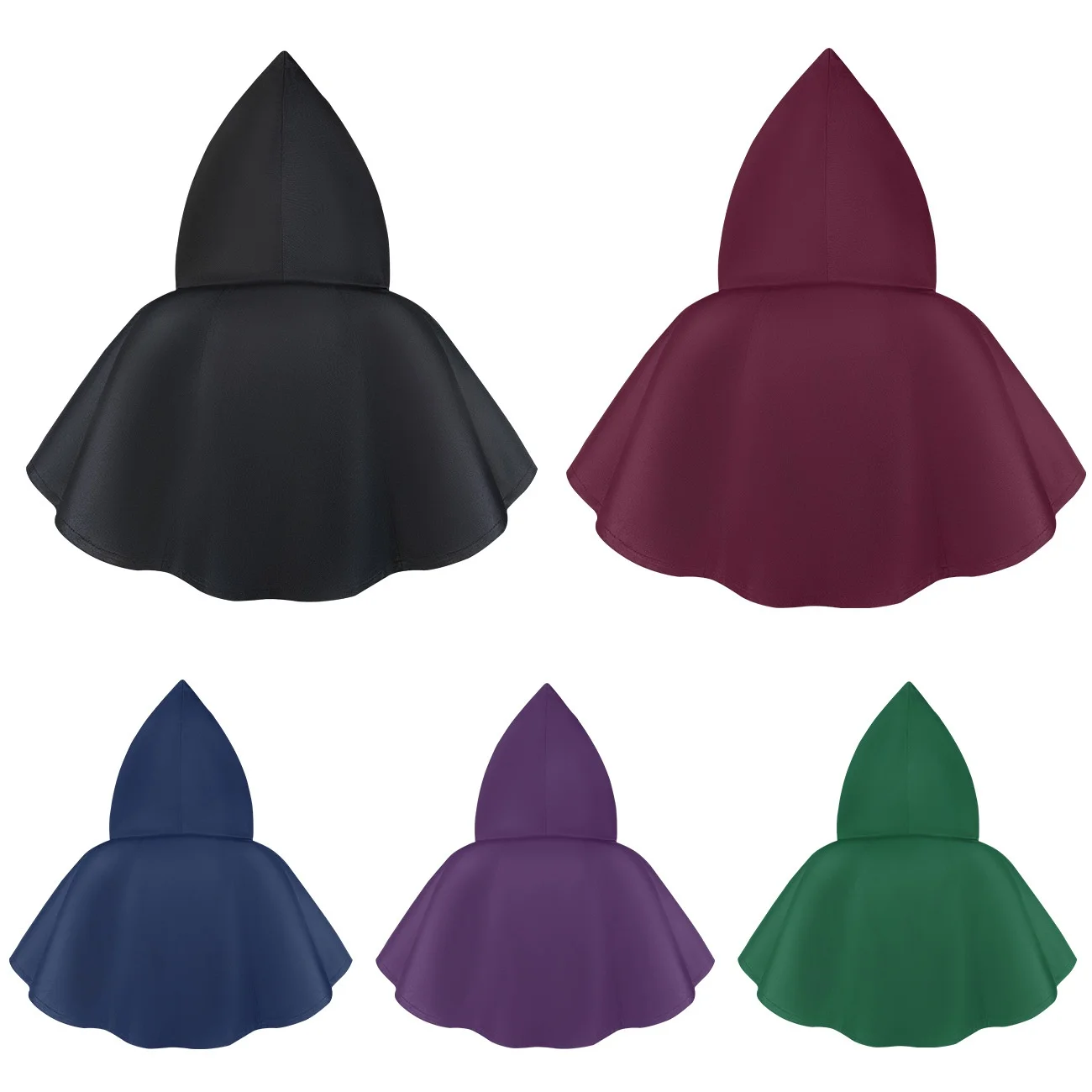 عباءة بغطاء للرأس بطباعة خماسية الألوان بطراز القرون الوسطى لعيد الهالوين، زي تنكري للمسرح، ملابس عرقية نسائية للعروض المسرحية