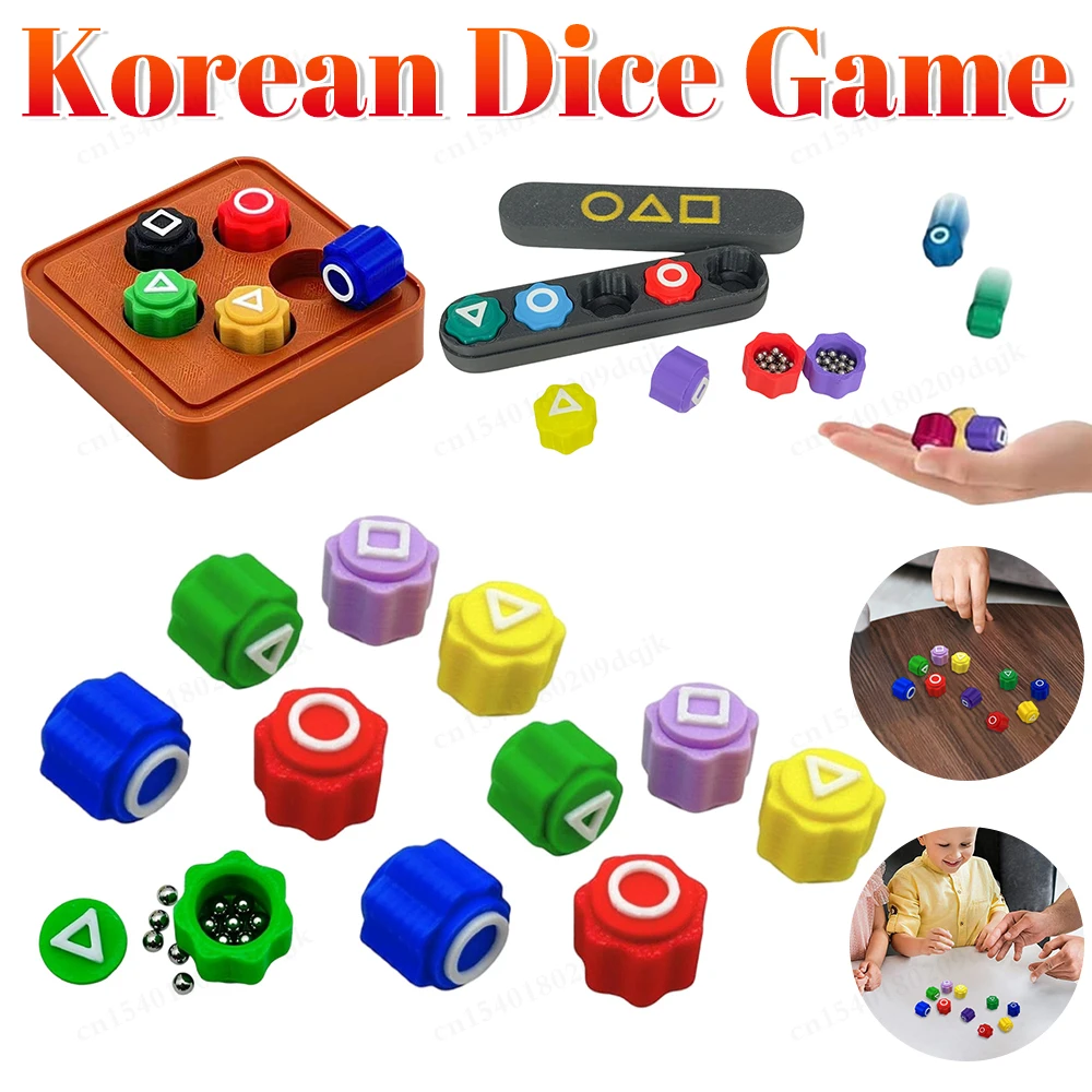 5/10Pcs Korean Traditional Play Game Fun Gonggi Jack Stone Pebbles Set Hand Eye Coordination Training Toy with Steel Bead inside