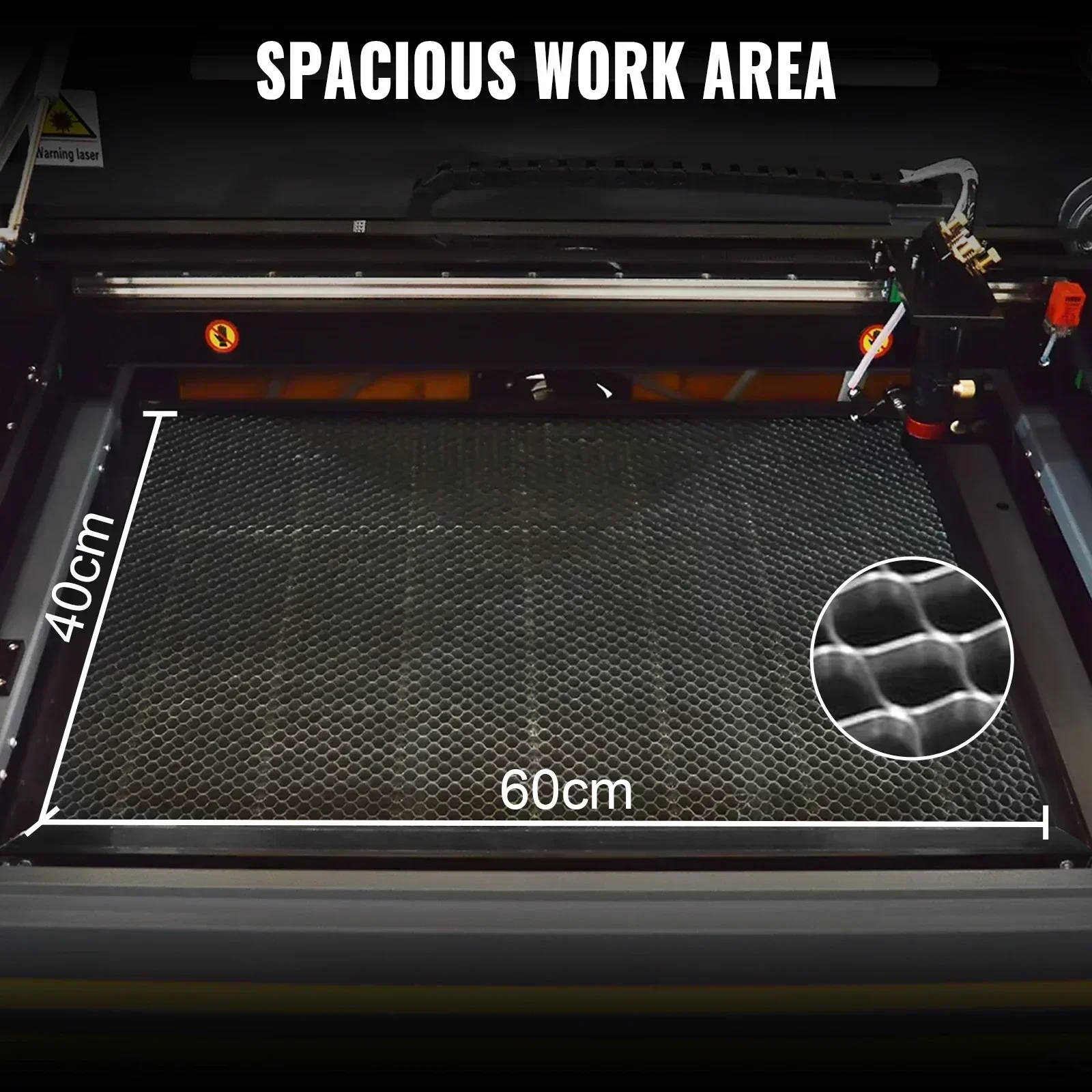 SIHAO CO2 Laser Engraving Machine 50/60W Laser Engraver 40*60cm RUIDA/M2 For Wood Leather Acrylic Water Cooling Machine Tools