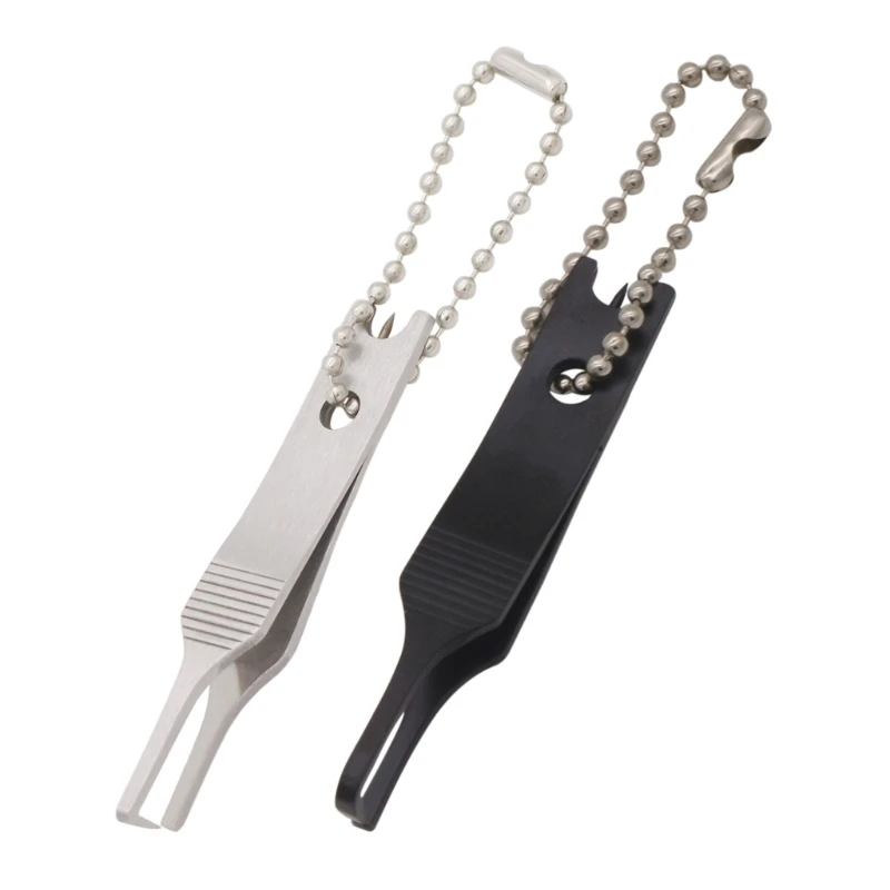 

2Pcs Stainless Steel Fishing Line Tweezers Double Opening Pliers Quick Split Rings Opener Tool Fishing Accessories